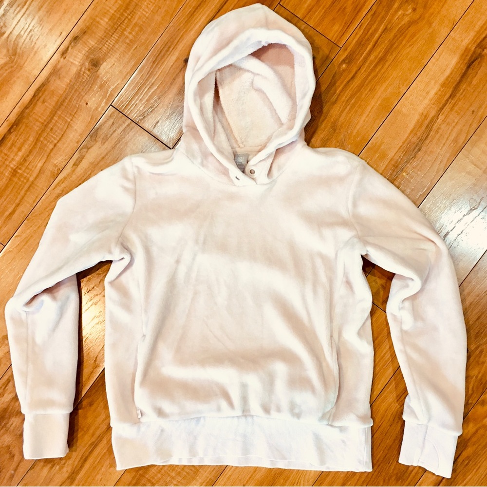 Athleta Girl Child blush pink thick cozy warm hoodie sweatshirt winter 1…